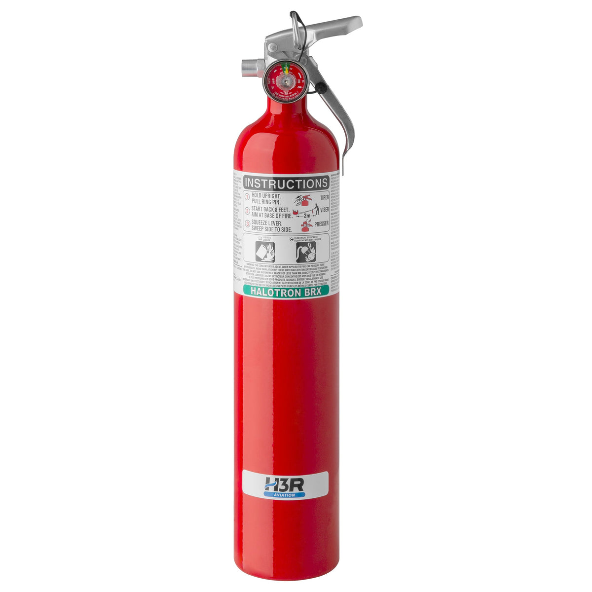 H3R Aviation Halotron BrX Fire Extinguisher 347TS - 3.75 Lb.